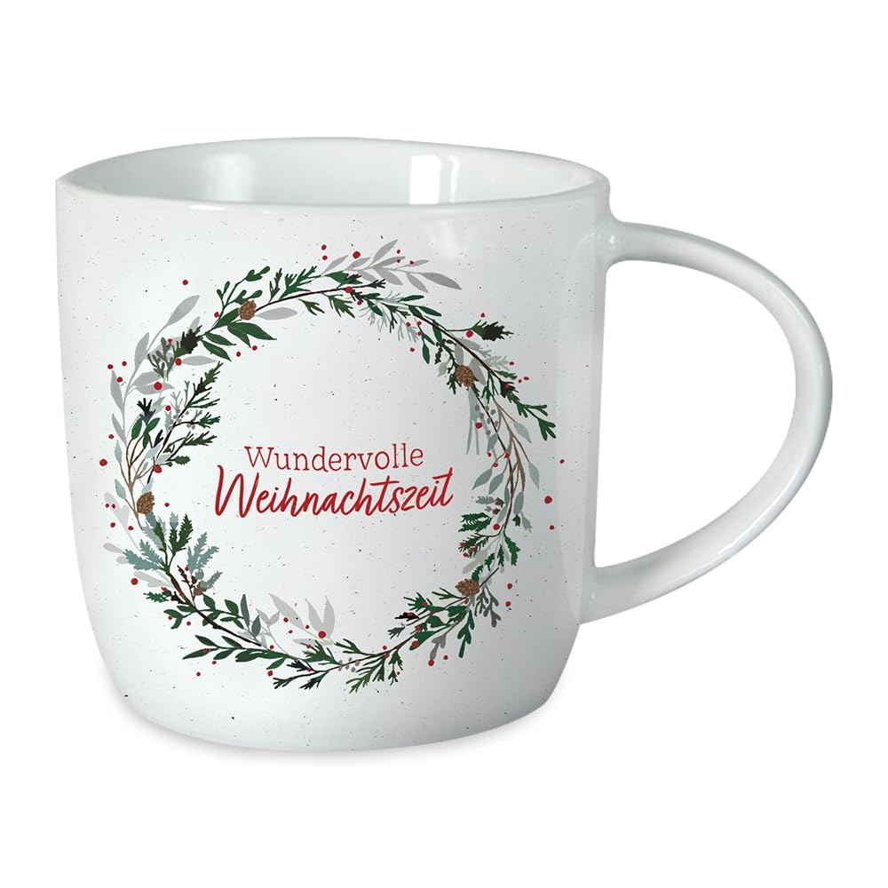 grafik-werkstatt-kaffeetasse-porzellan-300-ml-wundervolle-weihnachtszeit-rot-gr- image 1
