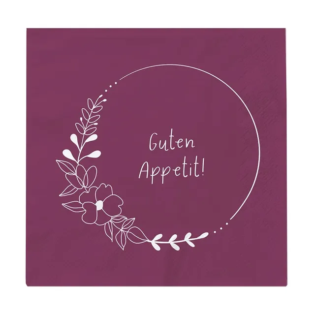 grafik-werkstatt-servietten-mit-spruch-guten-appetit-20-st-ck-12-5-x-12-5-cm-pur image 1