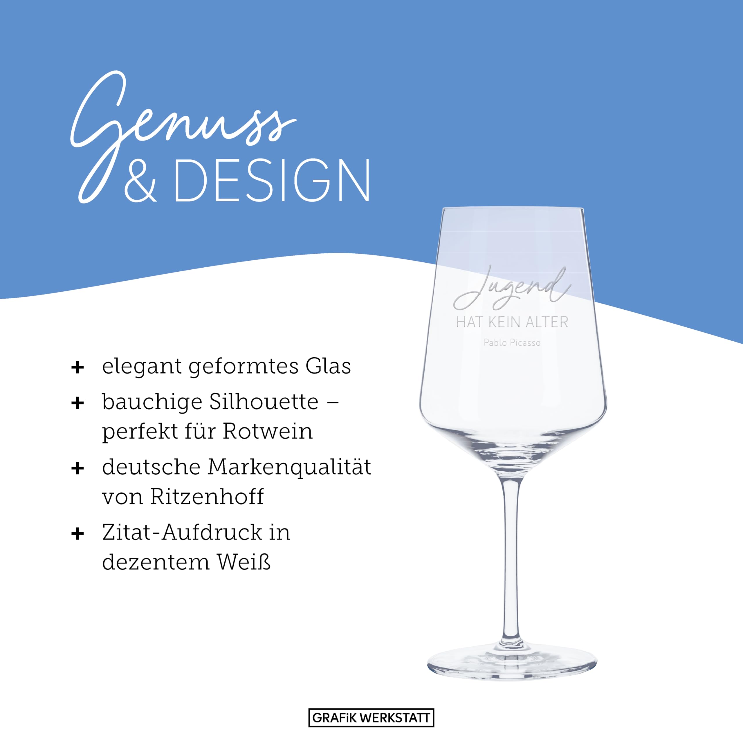 grafik-werkstatt-pablo-picasso-rotwein-glas-540-ml-mit-gravur-wei-er-aufdruck image 5