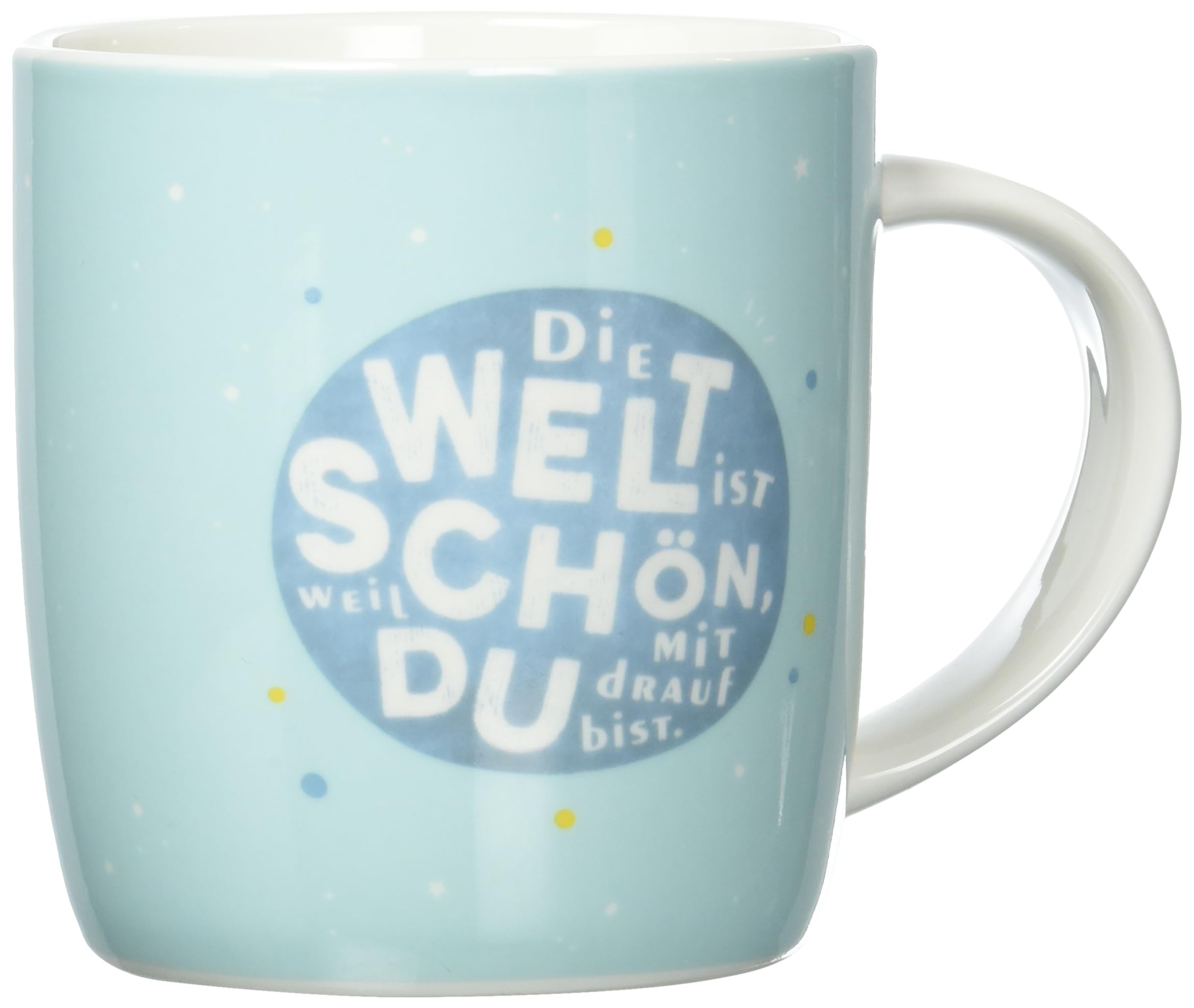 grafik-werkstatt-tasse-die-welt-ist-sch-n-300-ml-porzellan-blau-61554 image 1
