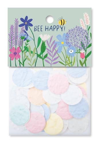 grafik-werkstatt-blumenkonfetti-bee-happy-blau-zum-einpflanzen image 2