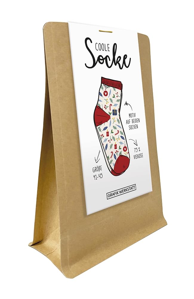 grafik-werkstatt-gute-laune-socken-frohes-fest-wei-gr-36-40 image 1