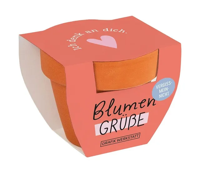 grafik-werkstatt-blumengr-e-ich-denk-an-dich-mini-terrakotta-t-pfchen-sommerblum image 1
