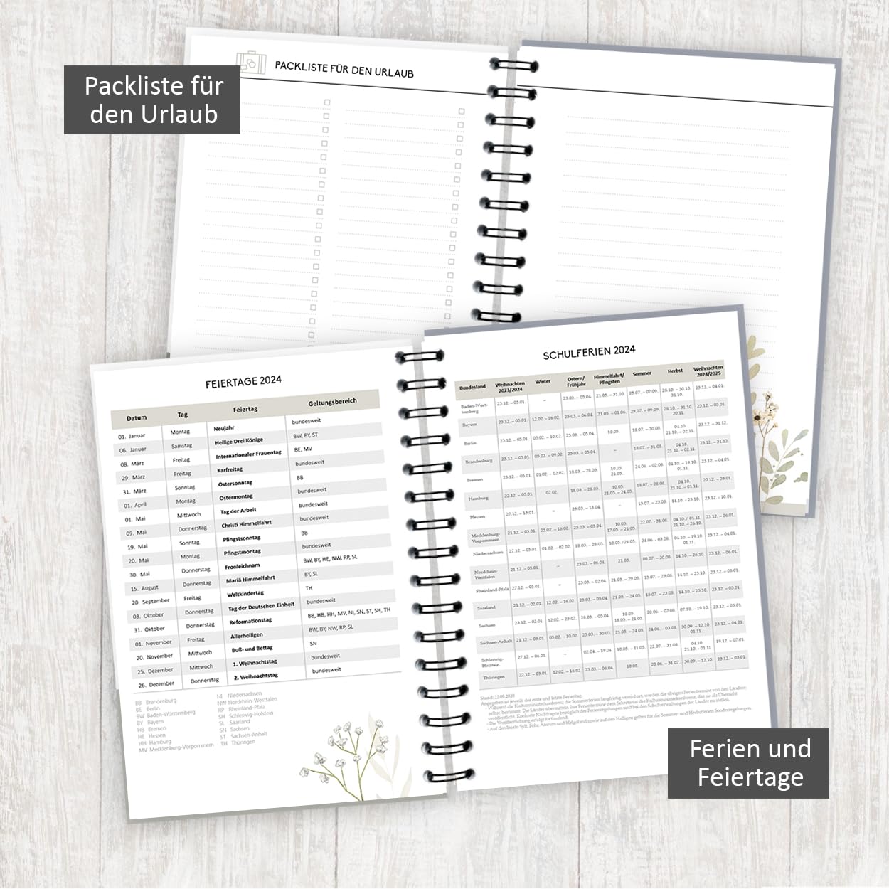 gr-tz-verlag-organizer-2024-a5-trockenblumen-beige-wochenplaner-ringbuch image 4