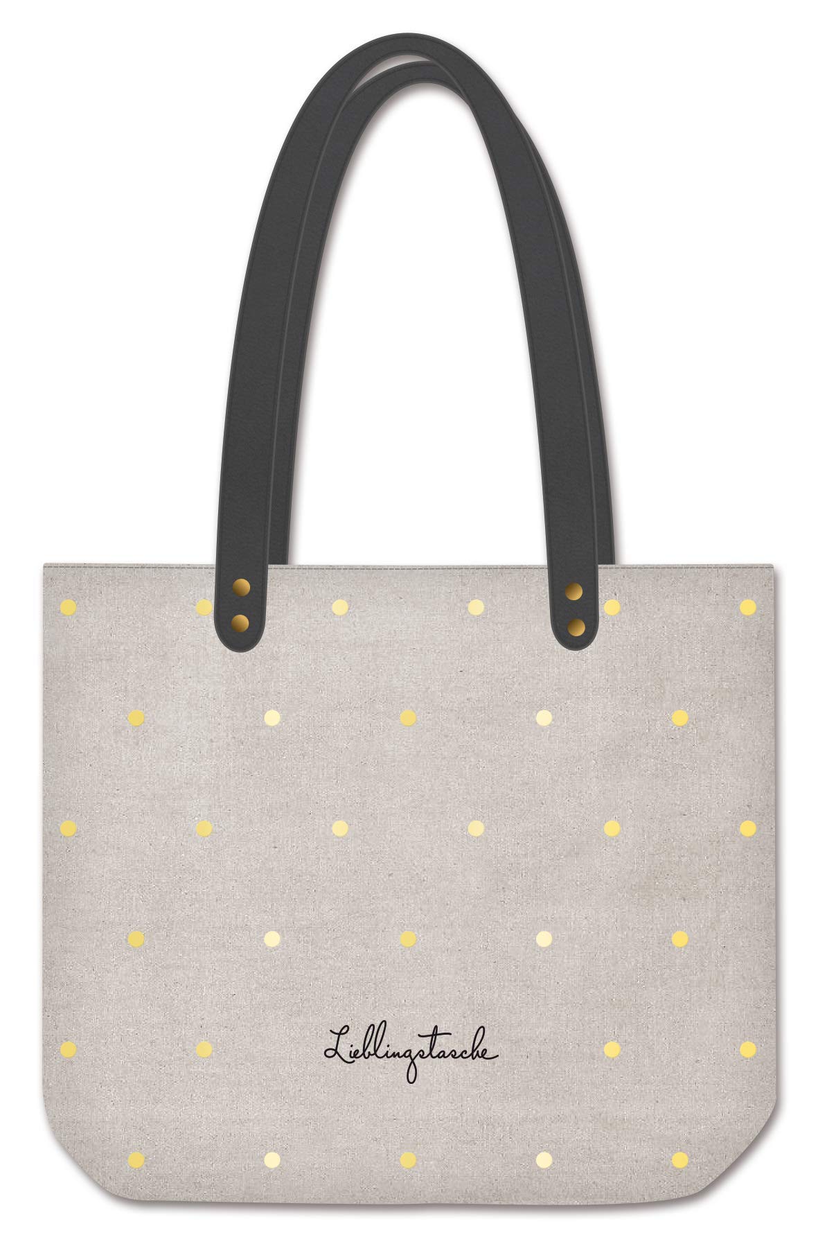 grafik-werkstatt-shopper-oohlala-damen-tasche-leinenoptik-schwarz-wei-25-liter image 3