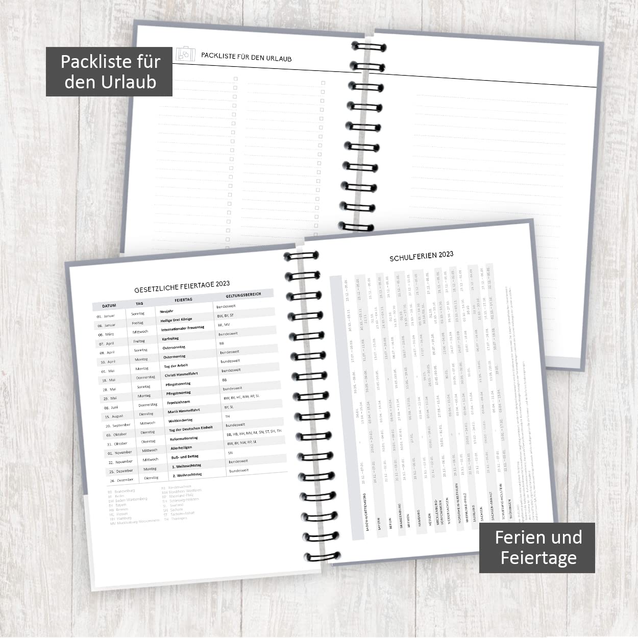 gr-tz-verlag-terminplaner-organizer-2023-a5-schwarz-1-woche-2-seiten-ringbuch image 4