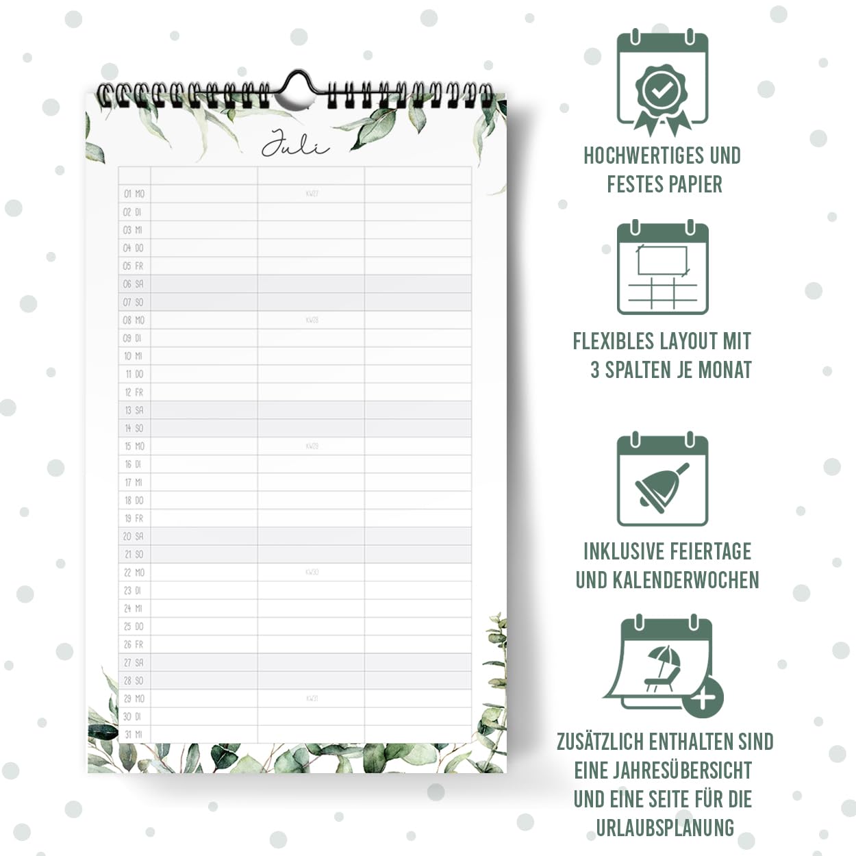 gr-tz-verlag-kalender-f-r-zwei-2024-wandkalender-3-spalten-eukalyptus-19-x-32-cm image 2