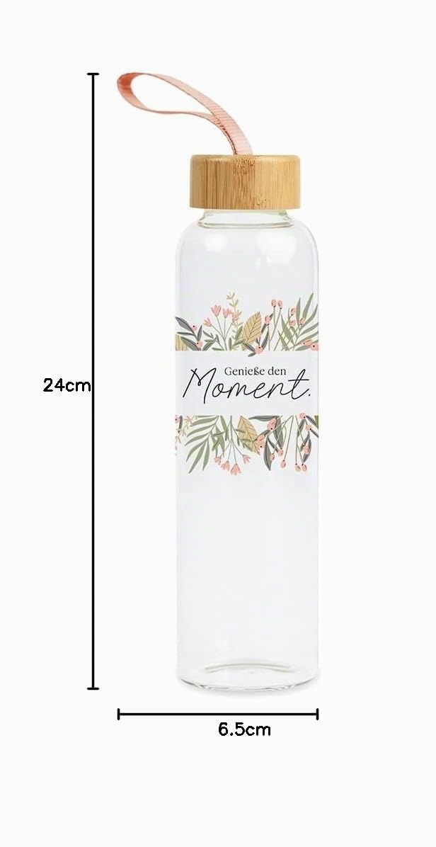 grafik-werkstatt-glas-trinkflasche-550-ml-genie-e-den-moment-bunt image 5