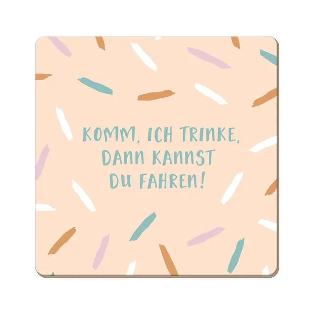 grafik-werkstatt-untersetzer-aus-kork-komm-ich-trinke-bunt-9-5-x-9-5-cm-rutschfe image 1