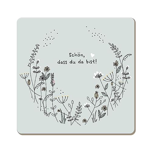 grafik-werkstatt-untersetzer-kork-9-5-cm-sch-n-dass-du-da-bist image 2