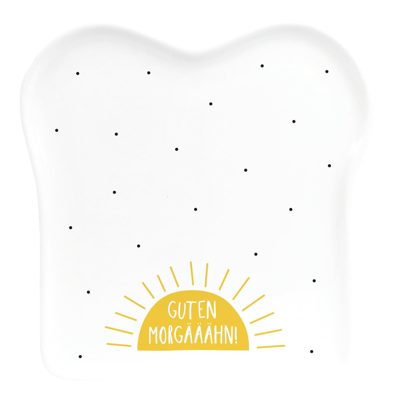 grafik-werkstatt-toast-teller-guten-morg-hn-porzellan-15-5-x-14-5-cm-gelb-wei image 1