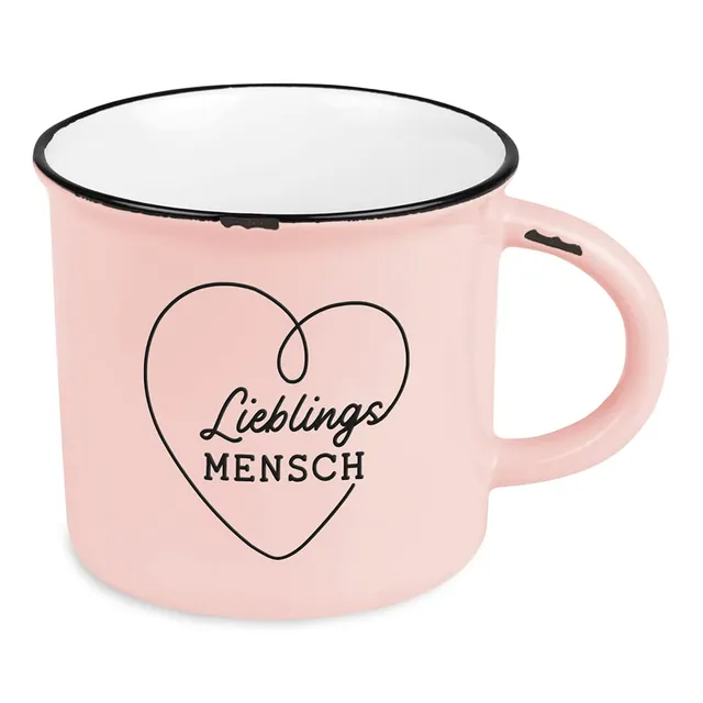 grafik-werkstatt-kaffeetasse-vintage-keramik-400-ml-lieblingsmensch-rosa image 1