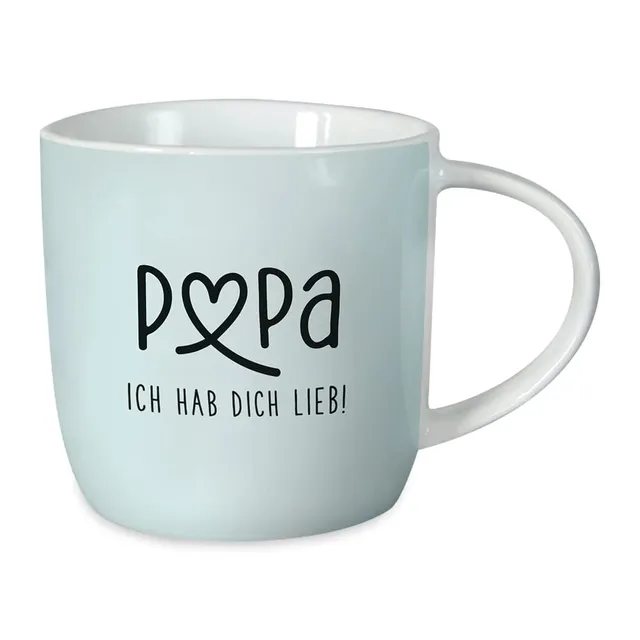 grafik-werkstatt-kaffeetasse-papa-hab-dich-lieb-61664-porzellan-300-ml-blau image 1