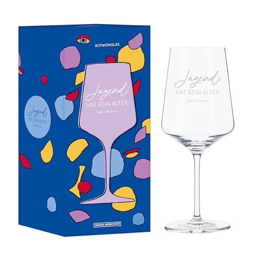 grafik-werkstatt-pablo-picasso-rotwein-glas-540-ml-mit-gravur-wei-er-aufdruck image 8