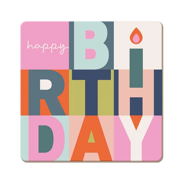 grafik-werkstatt-untersetzer-kork-happy-birthday-bunt-9-5-x-9-5-cm image 1