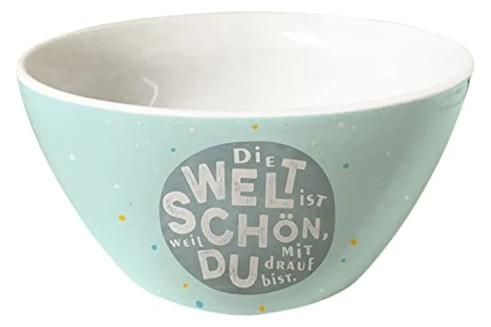 grafik-werkstatt-m-sli-schale-porzellan-die-welt-ist-sch-n-gr-n image 1