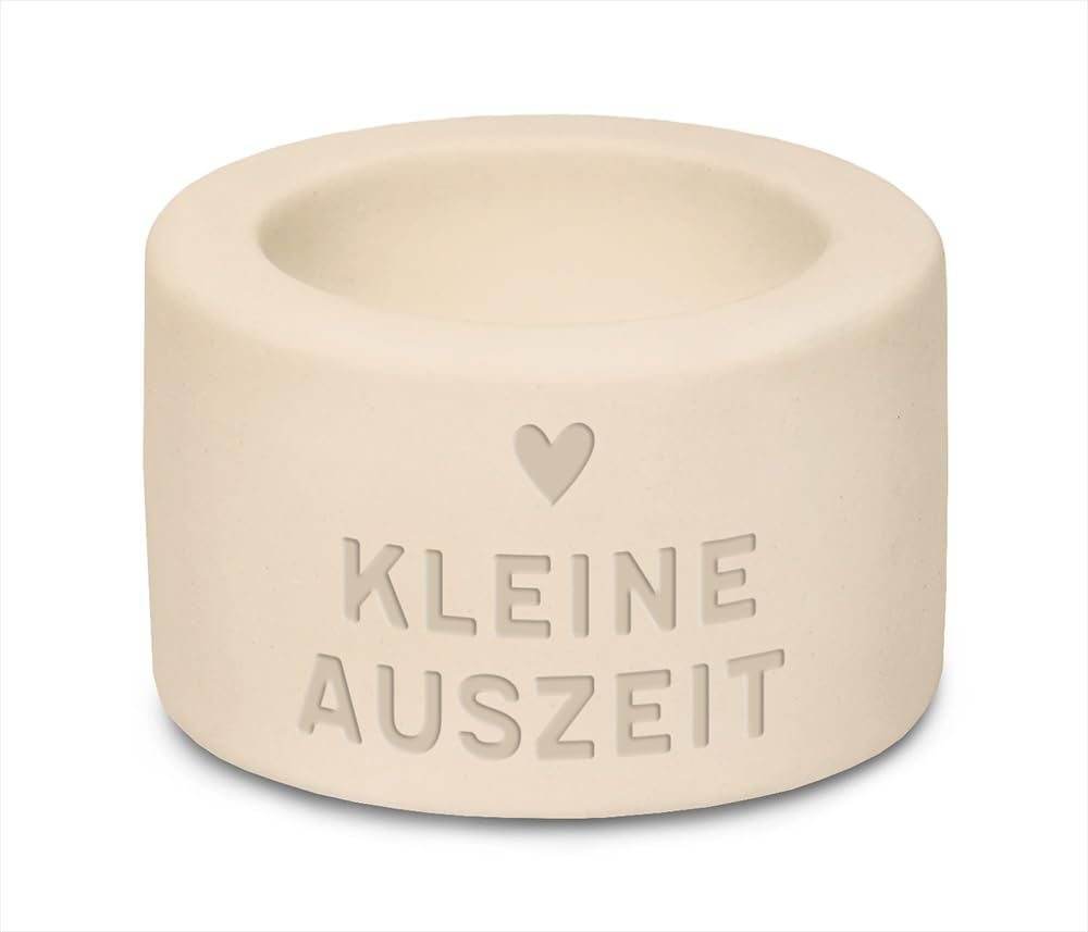 grafik-werkstatt-kleine-auszeit-teelichthalter-wei-keramik image 1