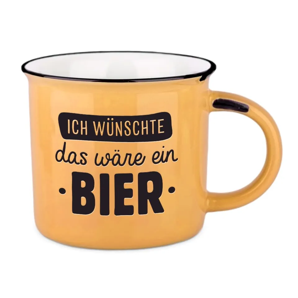 grafik-werkstatt-kaffeetasse-vintage-ich-w-nschte-das-w-re-ein-bier-keramik-bech image 1