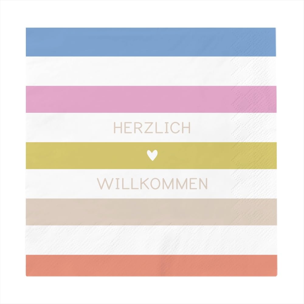 grafik-werkstatt-servietten-herzlich-willkommen-gelb-12-5x12-5-cm-20-st-ck image 1