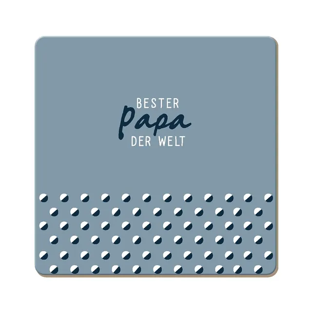 grafik-werkstatt-untersetzer-kork-bester-papa-der-welt-9-5-x-9-5-cm image 1