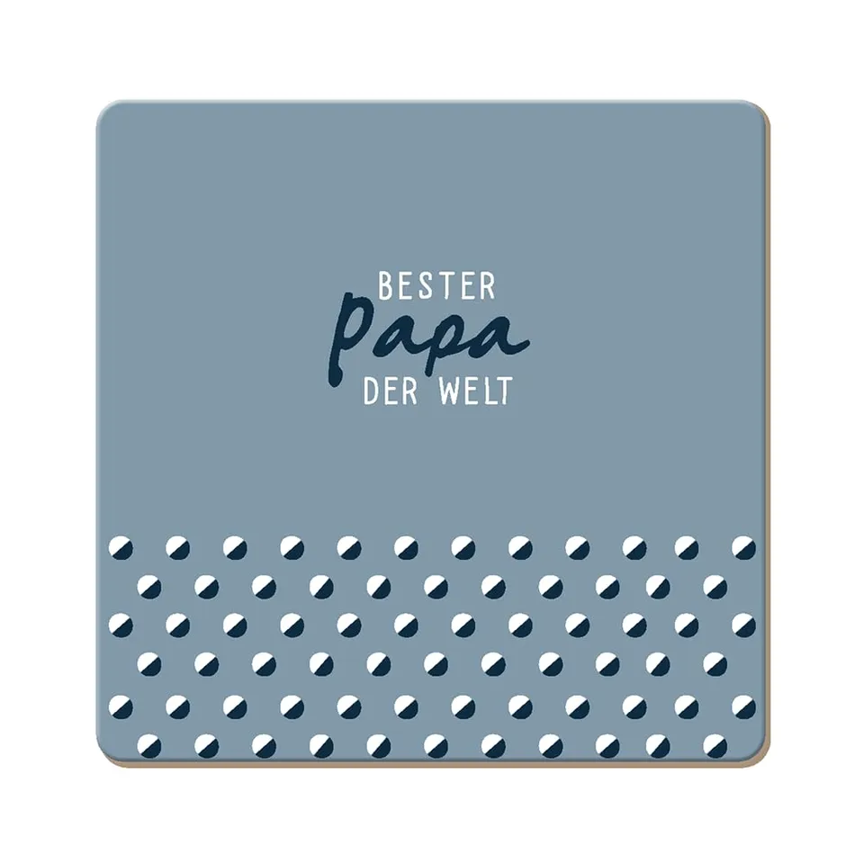grafik-werkstatt-untersetzer-kork-bester-papa-der-welt-9-5-x-9-5-cm image 1