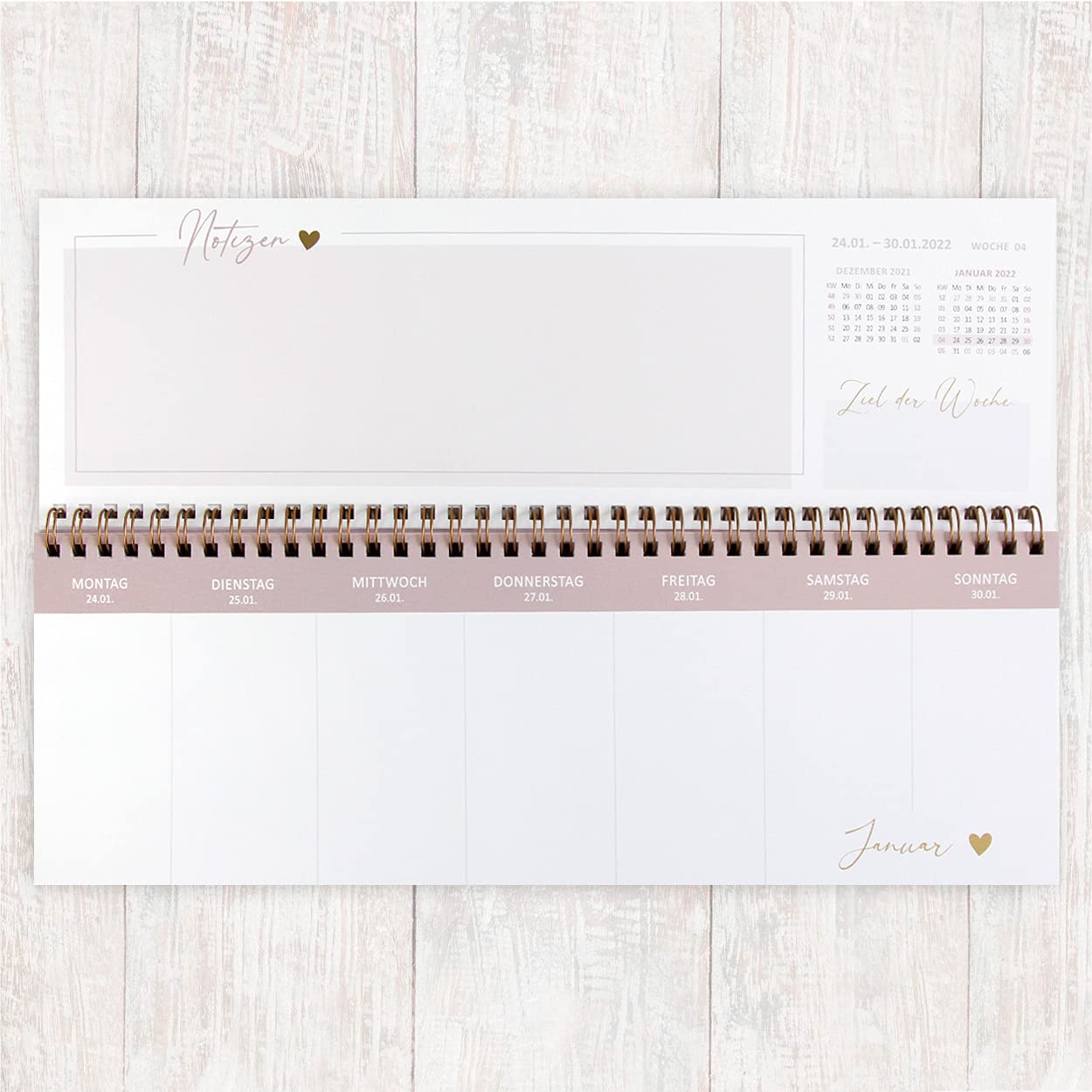 gr-tz-verlag-tischkalender-wochenkalender-quer-32-x-10-5-cm-rosa-mit-goldfolie image 3