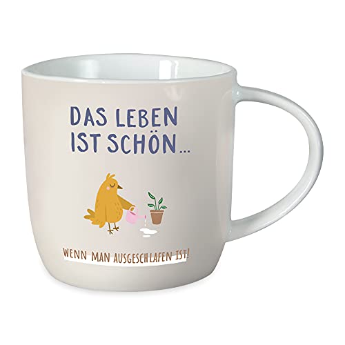 grafik-werkstatt-porzellan-kaffeetasse-300-ml-das-leben-ist-sch-n-braun image 3
