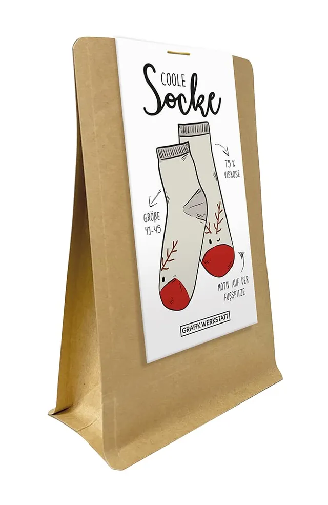 grafik-werkstatt-bunte-socken-mit-spruch-herren-rentier-wei-gr-41-45 image 1