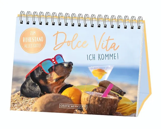 grafik-werkstatt-dolce-vita-ich-komme-zum-ruhestand-alles-gute-spiralbuch image 1