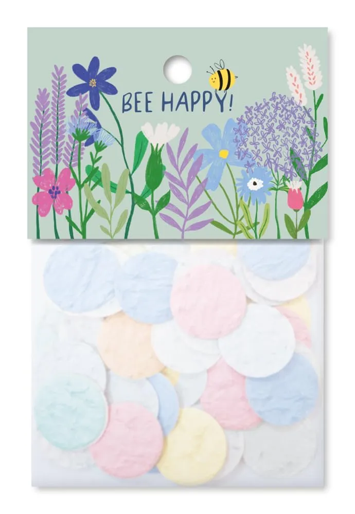 grafik-werkstatt-blumenkonfetti-bee-happy-blau-zum-einpflanzen image 1