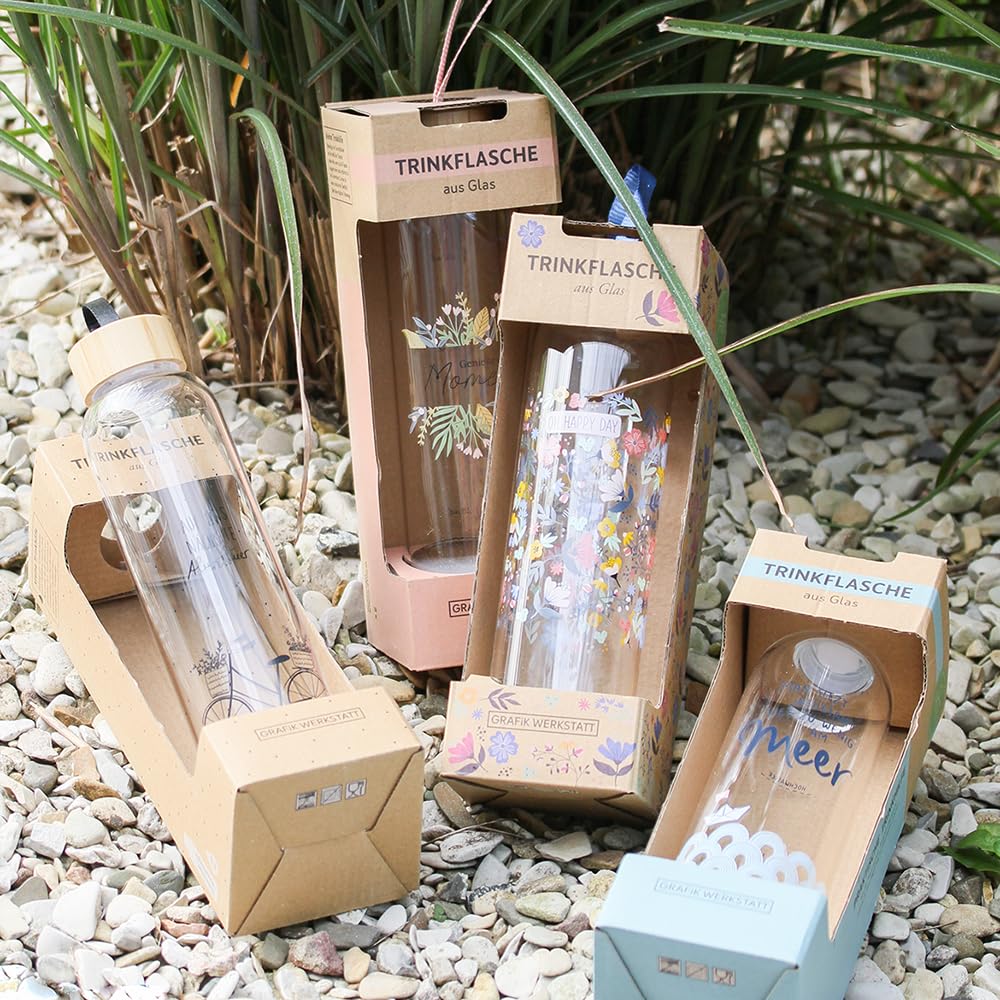 grafik-werkstatt-glas-trinkflasche-550-ml-genie-e-den-moment-bunt image 3