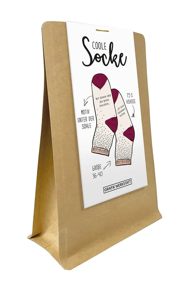 grafik-werkstatt-bunte-socken-mit-spruch-damen-herz-schwarz-wei-gr-36-41-2er-pac image 1