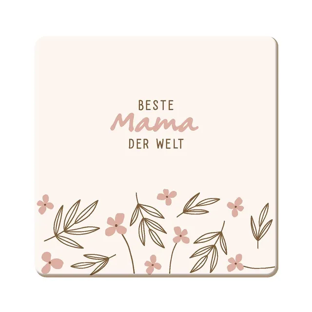 grafik-werkstatt-untersetzer-aus-kork-beste-mama-der-welt-bunt-9-5-x-9-5-cm image 1