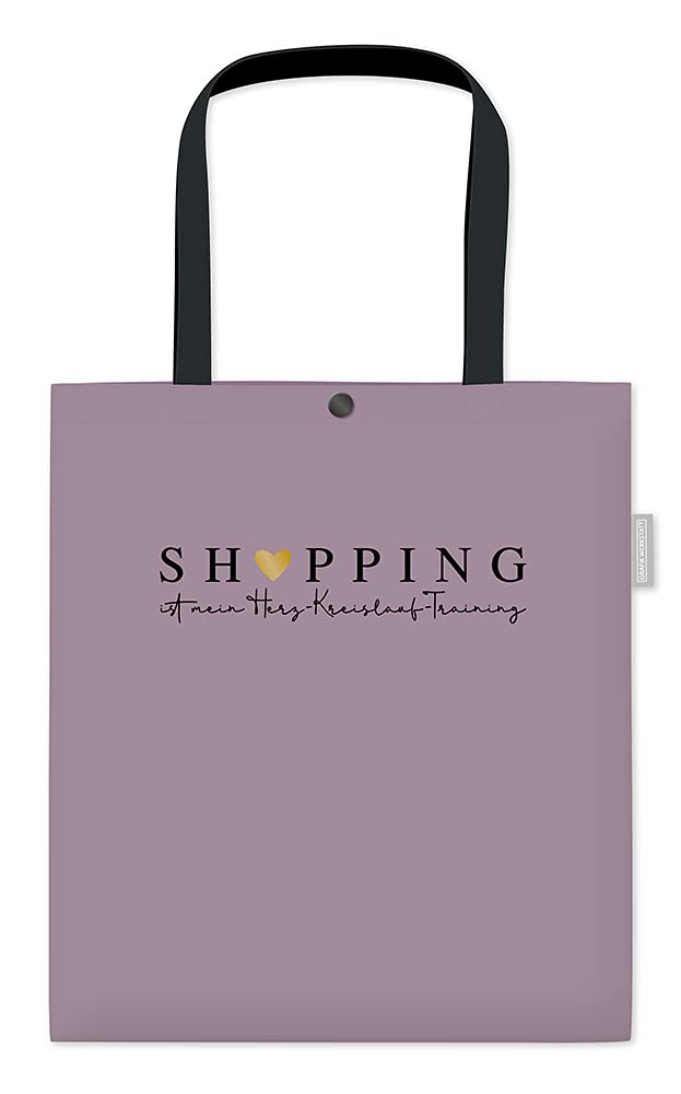 grafik-werkstatt-damen-baumwoll-beutel-shopping-tasche-mit-spruch-und-verschluss image 1
