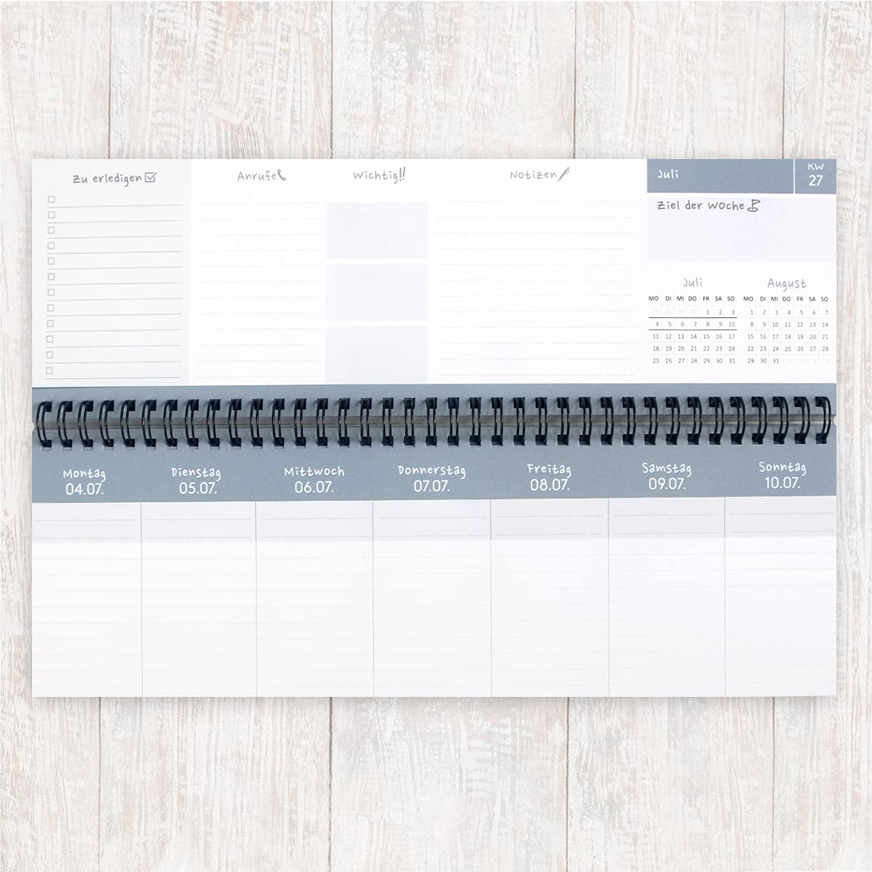 gr-tz-verlag-tischkalender-2022-blau-querformat-wochenkalender image 3