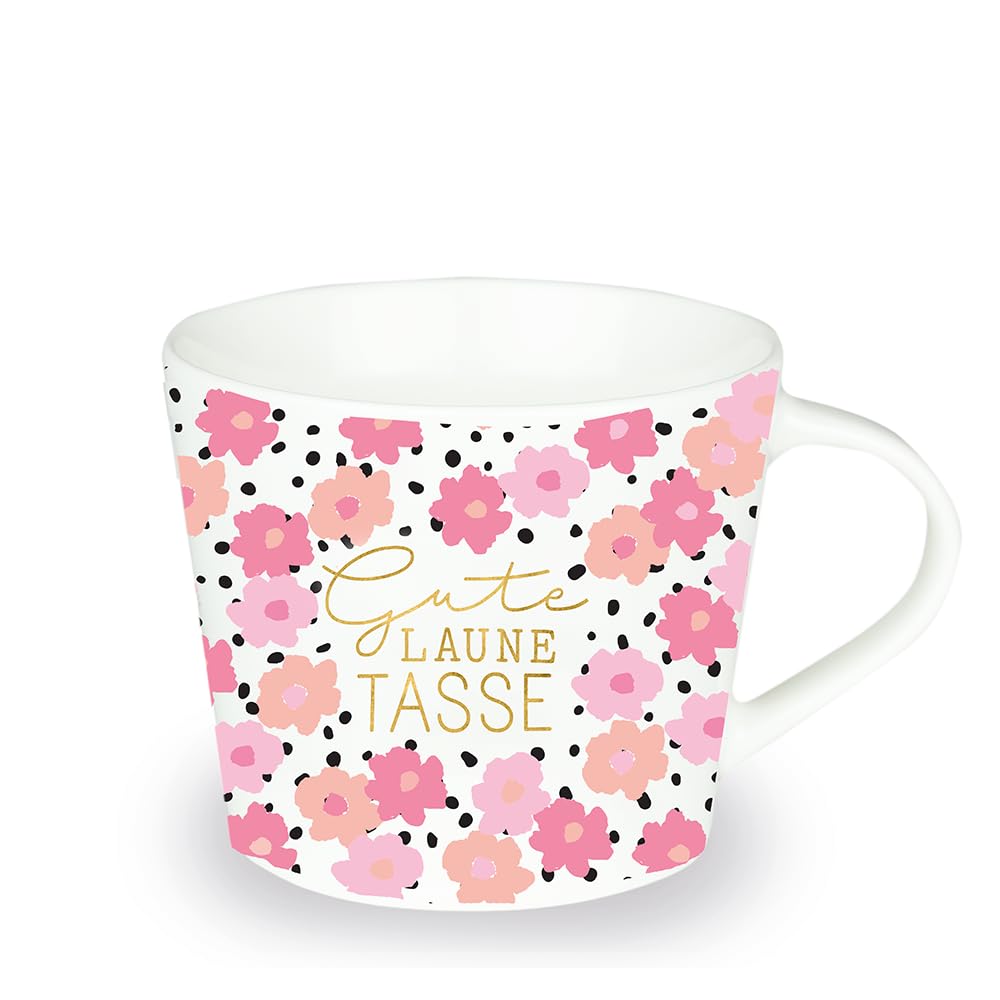 grafik-werkstatt-kaffee-tasse-gute-laune-wei-61164-porzellan-tasse-420-ml-mit-ec image 1