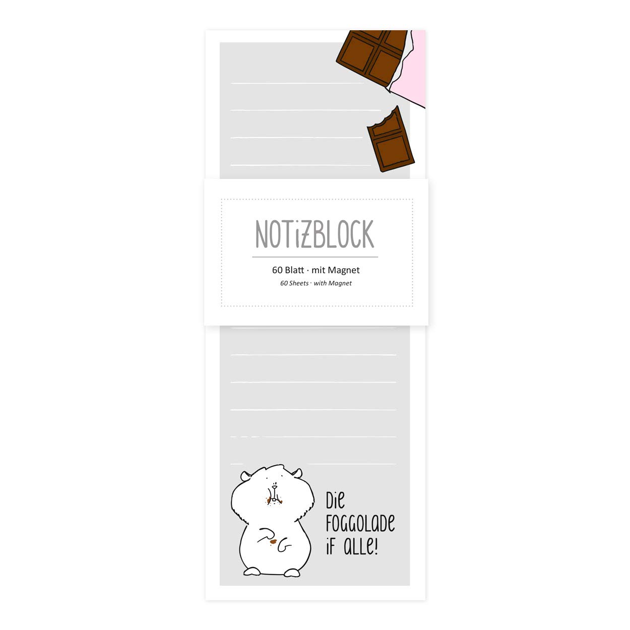 gr-tz-verlag-magnet-notizblock-katze-schokolade-einkaufsliste-kariert-60-blatt-l image 1