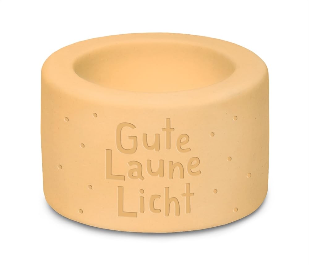 grafik-werkstatt-gute-laune-licht-teelichthalter-wei-keramik image 1