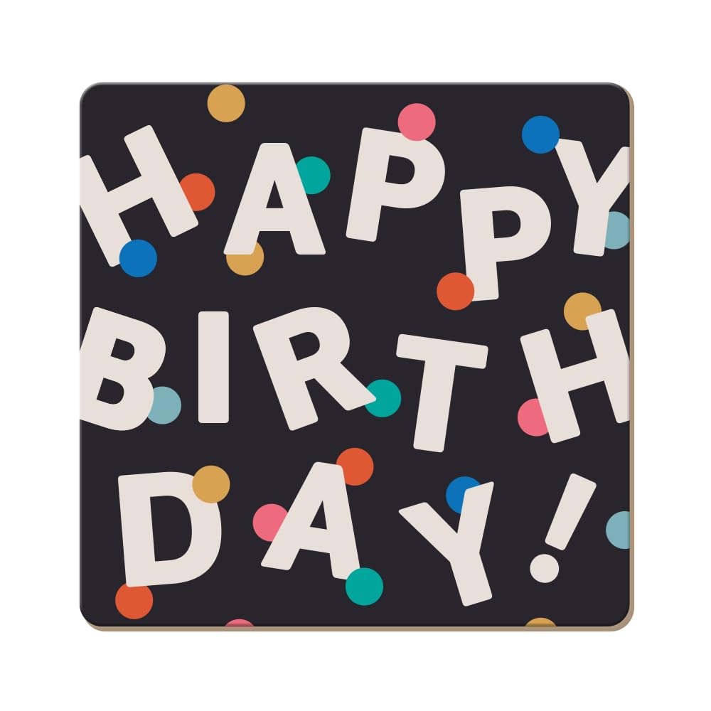 grafik-werkstatt-untersetzer-aus-kork-happy-birthday-bunt-9-5-x-9-5-cm image 1