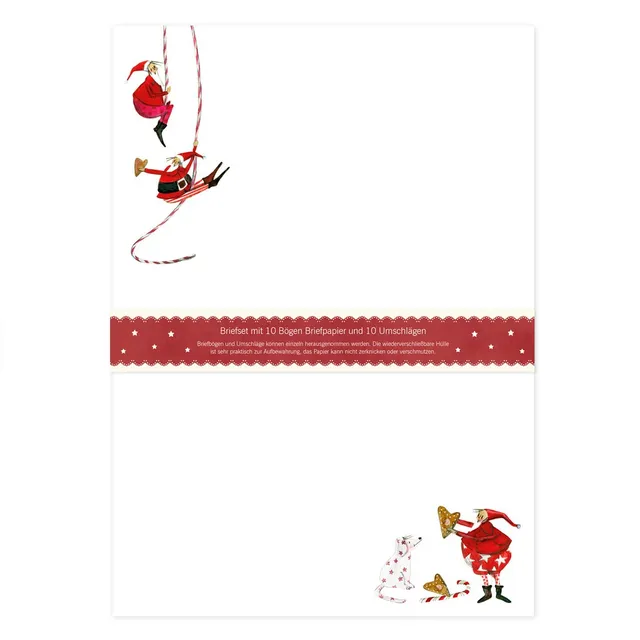gr-tz-verlag-briefpapier-set-wichtel-an-schn-ren-din-a4-mit-umschl-gen-wichtel-u image 1
