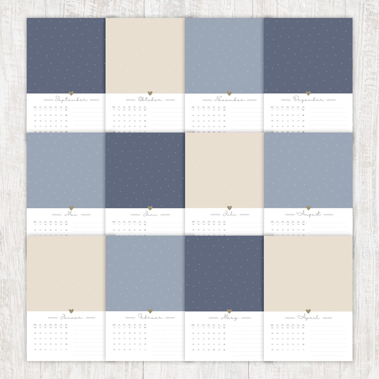 gr-tz-verlag-bastelkalender-2024-a4-wandkalender-blattgold-fotokalender-zum-selb image 7