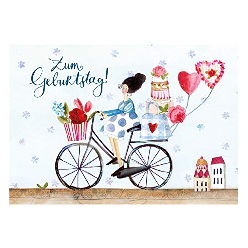 gr-tz-verlag-geburtstagskarten-10er-set-fahrrad-klappkarten-mit-umschlag-10-5-x- image 4