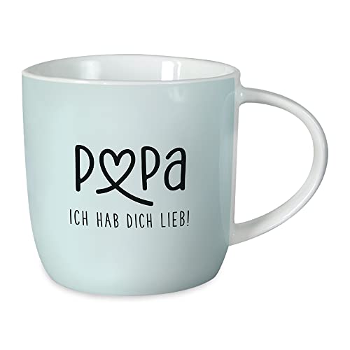 grafik-werkstatt-kaffeetasse-papa-hab-dich-lieb-61664-porzellan-300-ml-blau image 5