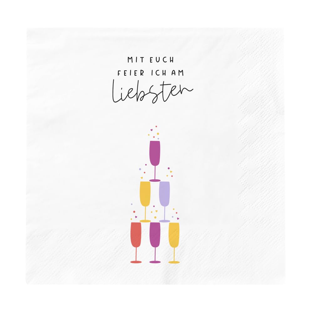 grafik-werkstatt-servietten-mit-euch-feier-ich-am-liebsten-12-5-x-12-5-cm-20-st- image 1