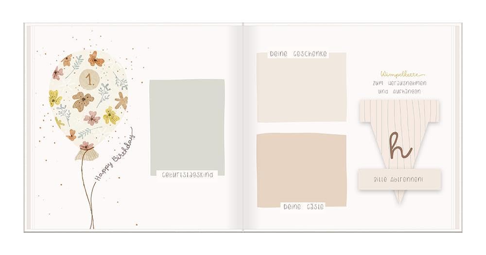 grafik-werkstatt-baby-album-mein-erstes-jahr-boho-mit-stickerei image 4