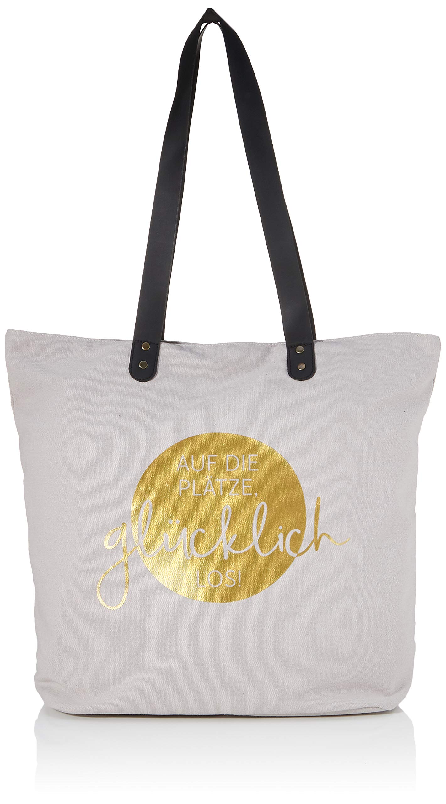 grafik-werkstatt-shopper-oohlala-damen-tasche-leinenoptik-schwarz-wei-25-liter image 7