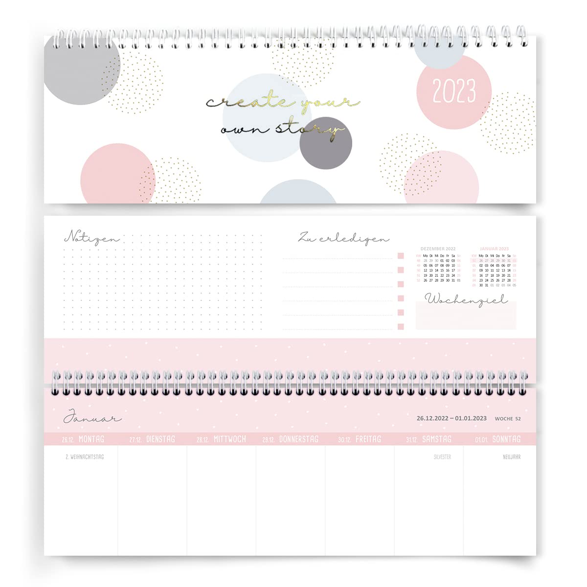 gr-tz-verlag-luxus-tischkalender-wochenkalender-2023-quer-mit-datum-tischquerkal image 1