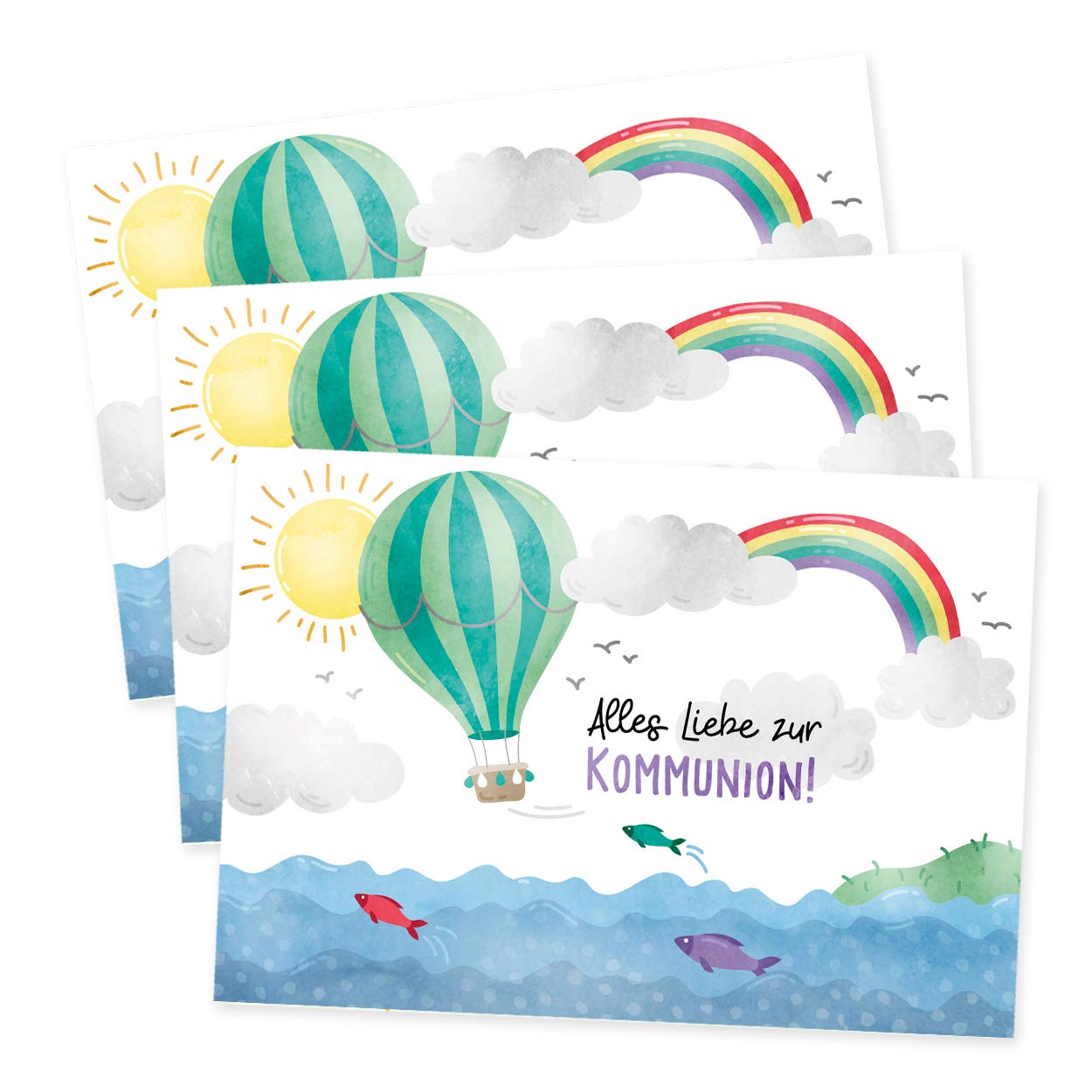 gr-tz-verlag-3er-set-gru-karten-alles-liebe-zur-kommunion-11-5-x-16-5-cm image 1