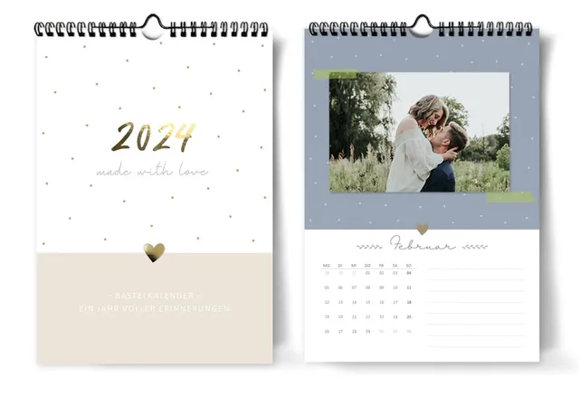 gr-tz-verlag-bastelkalender-2024-a4-wandkalender-blattgold-fotokalender-zum-selb image 1