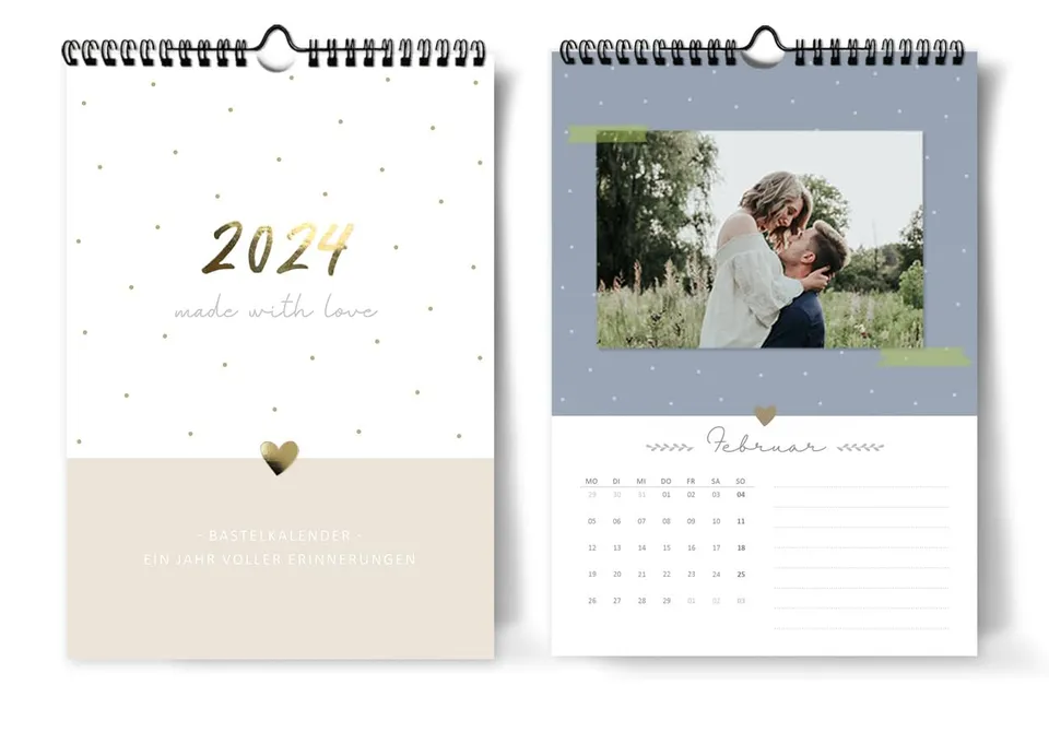 gr-tz-verlag-bastelkalender-2024-a4-wandkalender-blattgold-fotokalender-zum-selb image 1